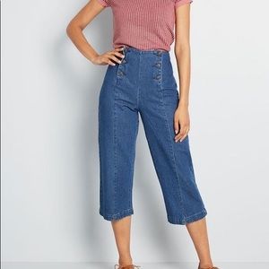 ModCloth Essence of Adventure Wide-Leg Jeans in 31